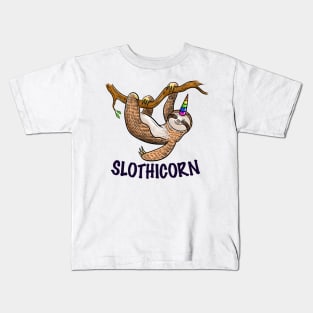 Sloth with unicorn horn Kids T-Shirt